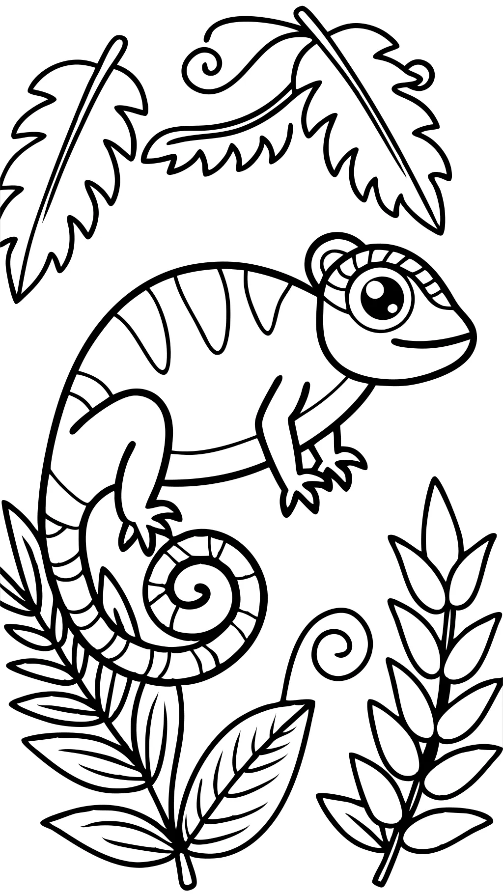 pages à colorier caméléon